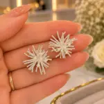 İnci Detaylı Işın Tasarımlı Küpe