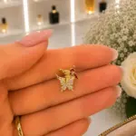 Gold Renk Kelebek Figürlü Taşlı Ear Cuff