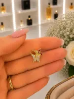 Gold Renk Kelebek Figürlü Taşlı Ear Cuff