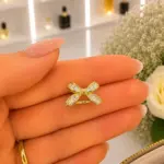 Gold Renk Baget Taşlı Fiyonk Ear Cuff