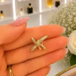 Gold Renk Taşlı Kelebek Ear Cuff
