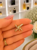 Gold Renk Taşlı Kelebek Ear Cuff