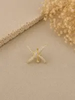 Gold Renk Taşlı Kelebek Ear Cuff - Görsel 2