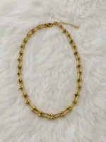 Gold Geometrik Boncuk Zincir Kolye – Modern Tasarım Ayarlanabilir Kolye - Görsel 3