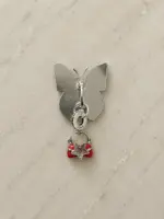 Kelebek ve Kırmızı Yıldız Detaylı Telefon Charmı - Görsel 2