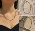 Gold Geometrik Zincir Kolye