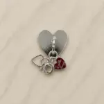 Çift Kalp Detaylı Sallantılı Charm - Görsel 2