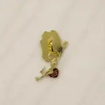 Gold Kalp ve Figür Detaylı Sallantılı Charm - Görsel 2