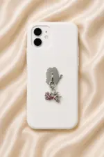 Pembe Kalp ve Tavşan Figürlü Sallantılı Charm