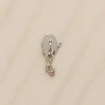Pembe Babet ve Taşlı Kalp Figürlü Sallantılı Charm - Görsel 2
