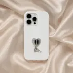 Kalp ve Anahtar Figürlü Sallantılı Charm