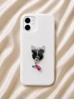 Pembe Çiçek Figürlü Sallantılı Charm