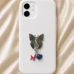 Kelebek Figürlü Çilek ve Balık Detaylı Telefon Charmı