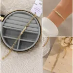 Xuping Taş Detaylı Sonsuzluk Zincir Gold Renk Bileklik