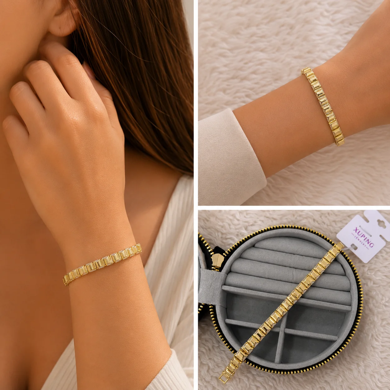 chatgpt-image-16-haz-2026-20-12-31.webp Xuping Gold Renk Geometrik Desenli Taş Detaylı Bileklik - Görsel 1