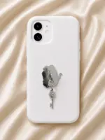 Kalp ve Anahtar Figürlü Telefon Charm