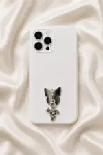 Kelebek Detaylı Melek Figürlü Telefon Charm