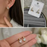 Xuping Çiçek Taş Detaylı Gold Küpe