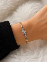 Rose Baget Taşlı Zincir Bileklik