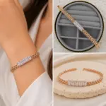 Rose Beş Taş Detaylı Bileklik - Görsel 4