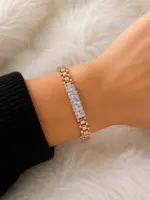Rose Beş Taş Detaylı Bileklik