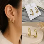 Xuping Gold Minimal Halka Küpe