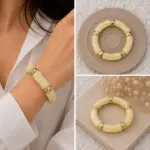 Sarı Detaylı Gold Bileklik