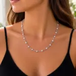 Silver Renk Yıldız Figürlü Minimal Zincir Kolye