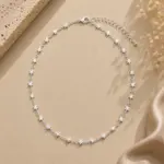 Silver Renk Yıldız Figürlü Minimal Zincir Kolye - Görsel 3