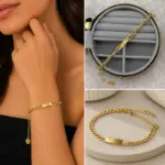 Gold Gurmet Zincir İsim Plakalı Bileklik - Görsel 2