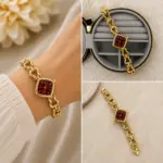 Bordo Kadran Gold Kadın Saat
