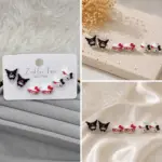 3’lü Sevimli Karakter Figürlü Çocuk Küpe Seti