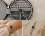 Siyah Kadran Silver Zincir Kordon Kadın Kol Saati