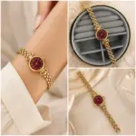 Bordo Kadranlı Gold Kadın Kol Saati