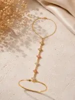 Gold Geometrik Taş Detaylı Şahmeran Bileklik - Görsel 3