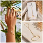 Gold Taşlı Yıldız Figürlü Şahmeran Bileklik