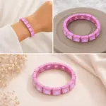 Pembe Işıltılı Taşlı Bileklik - Görsel 4