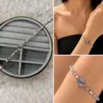 Kalp Detaylı Silver Bileklik