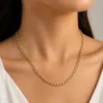 Gold Kalın Zincir Kolye - Görsel 4