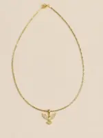 Zirkon Taşlı Kartal Figürlü Gold Kolye - Görsel 3