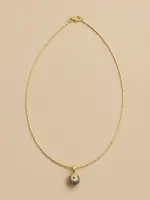 Mavi Nazar Boncuğu Figürlü Gold Choker Kolye - Görsel 2