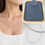 Silver Dalgalı Zincir Kolye