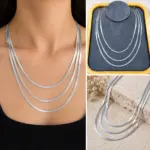Silver Üçlü Zincir Kolye