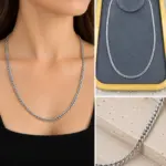 Silver Örgü Zincir Kolye