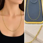 Gold İnce Örgü Zincir Kolye