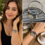 Mavi Nazar Boncuk Charm Detaylı Çelik Kelepçe Bileklik
