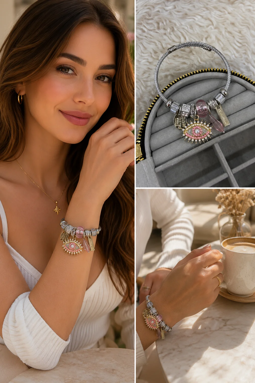 chatgpt-image-5-tem-2026-17-18-03.webp Pembe Nazar Göz Charm Detaylı Çelik Kelepçe Bileklik - Görsel 1