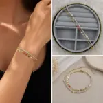 Gold Renk Su Yolu ve Pul Zincir Detaylı Katmanlı Bileklik - Görsel 4