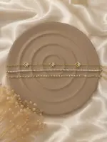 Gold Renk Su Yolu ve Yıldız Figürlü Katmanlı Bileklik - Görsel 3
