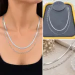 Silver İkili Zincir Kolye